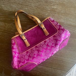 hot pink y2k coach hampton bag!